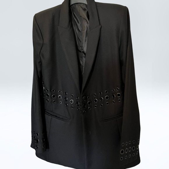 Dylan Lex Black Blazer with Eyelet Details-M/NWOTs - Picture 3 of 4